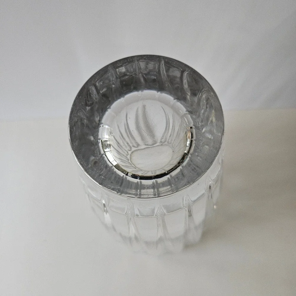 Lead Crystal Vase 10.5in Heavy Fluted Sides Czech-Style - Excellent
